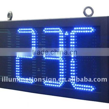 LED time and temperature signs