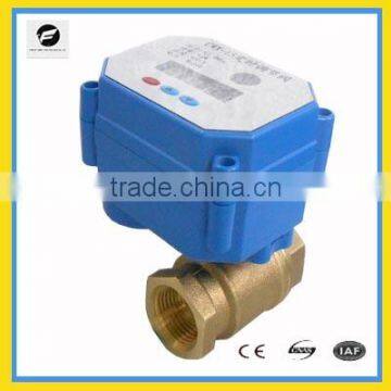 TF mini CWX-15 electric ball valve with time control brass material DC9-24v AC220v for timing humidification,water flowering