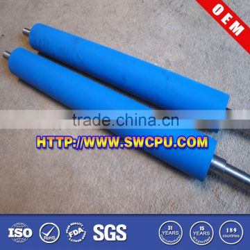 OEM manufacture rubber rollers with steel shaft