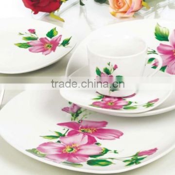 Square Shape super white 20pcs Porcelain Dinner Set