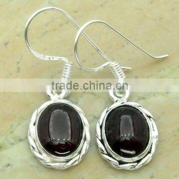 925 Sterling Silver Black Earrings