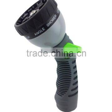 9 Patterns Thumb Control Metal Hose Nozzle Soft Grip TPR Coated #200 #112031