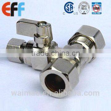 Tee Mini Ball Valve 3 way OD Comp. * OD Comp. * Comp. with CSA certificated