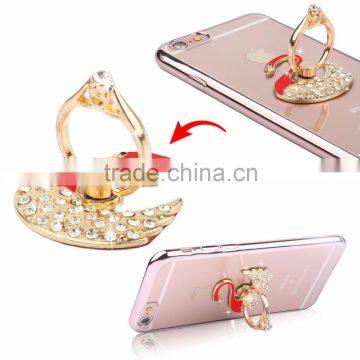 Samco Lovely Diamond Swan Mobile Phone Anti Drop Ring, Universal Ring 360 Degree Rotating Stent Holder Kickstand photo-2