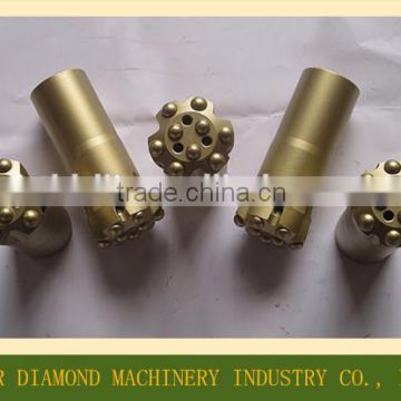 Thread Button bits, T45 Button bit. Bench drilling T45 rock drill bit