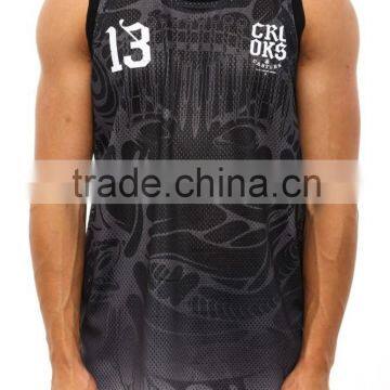 Good Quality Sublimation o-neck 3d print hot tank top