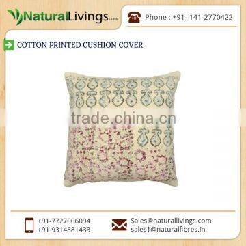 Wholesale Comfortable 100% Cotton Printed Cushion Cover
