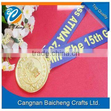 High Quality Custom Metal Gold Champions Medal for Souvenir