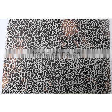 Shaoxing WZQH New Classic Black Leopard Design Coated Interlock Scuba / Air Layer Knit Fabric photo-4