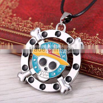 custom popular high quality rotatable anime One Piece pendant necklace