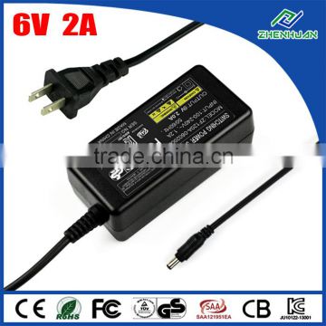 12w 6v ktec adapter fly power switching adapter