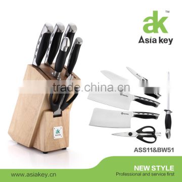 Professional Stainless Steel Cutlery Knife Block Set, 7-piece