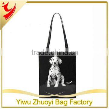 Black pu waterproof dalmatians tote bags