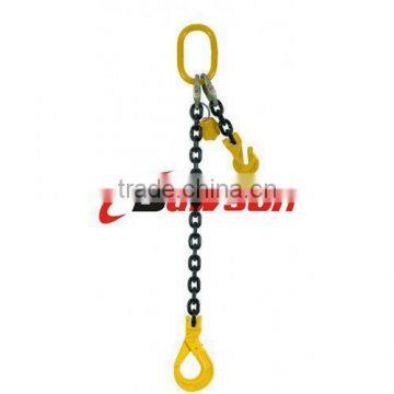 grade 80 single leg chain sling with master link and hook