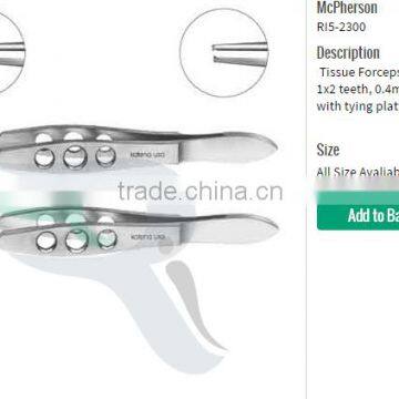 McPherson Tissue Forceps, Kelman-McPherson, Hoffer-McPherson, Castroviejo Suturing Forceps