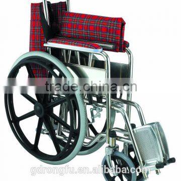 folding Oxford cloth seat stainless steel manual wheelchair