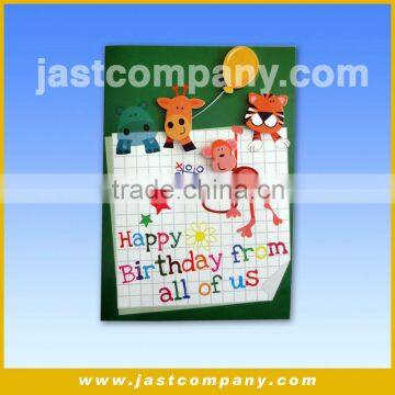 2015 custom new design birthday handmade greeting card/ handmade card