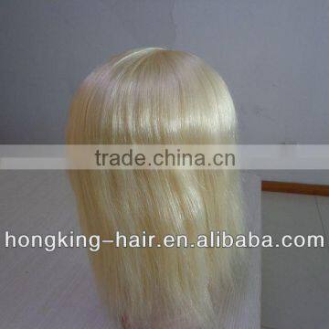 Wholesale price 100% human hair blond wig with fast delivery