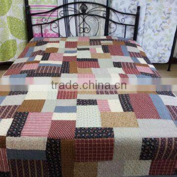 High quality classic patchwork bedspread/quilt 3 pcs