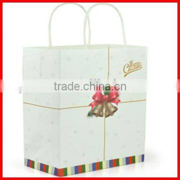 Handmade New Design Simple Craft Fresh White Printing Shopping Bags