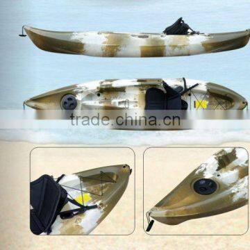 single sit on fishing kayak, rowing boat