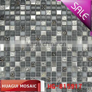 Classical resin mixed glass mosaic tile for decoration