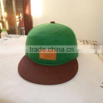 design your own custom leather patch logo snapback hats wholesale