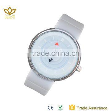 Square shape alloy case watches with silicone band led bracelet watch factory