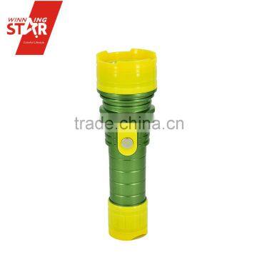 Torch Light Dry battery Led Flashlight 2D steel and plastic torch