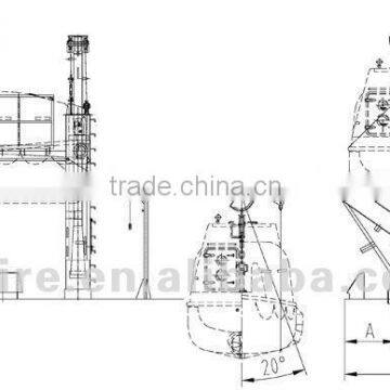 Gravity Sliding Track Davit RB75-H HB120-H