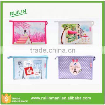 Hand-drawn cartoon pattern series of cosmetic bag for toiletries travel pack bag cosmetic