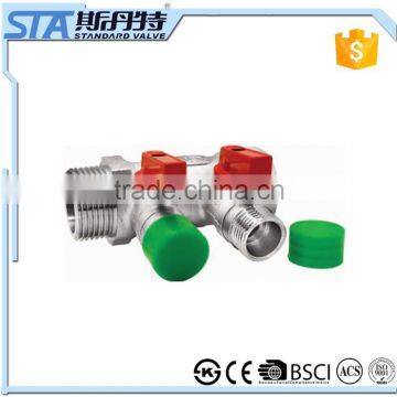 ART.5020 Brass forging floor heating manifold impoter in China and thread material and high pressure and CE cetificate for water