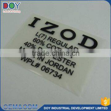 Wholesale China Factory Sale Washable High Ability Custom Logo Garment PET Film Heat Transfer Labels