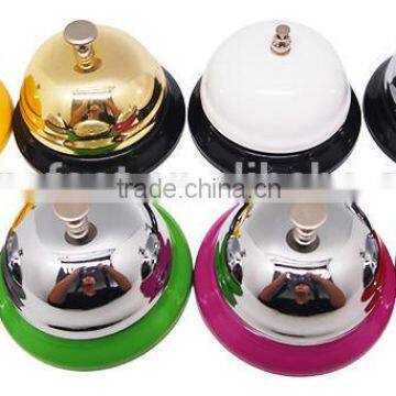 Reception Bell on Table in Silver or Gold Cover and Colorful Painted Base With Logo photo-6