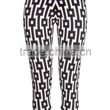 womens' long pants all-over jacquard knitted sweater