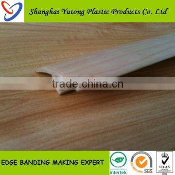 High quality pvc silver extruded T profile edge banding trimming for desk