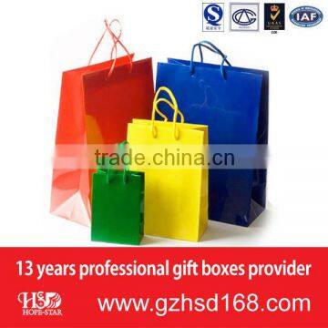 2016 Custom Logo Printed Paper shopping bag, shopping gift paper bag wholesale