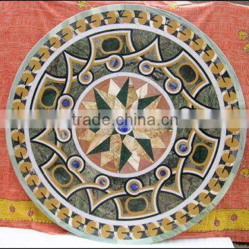 Marble Inlay Flooring , Marble Medallion , Stone Mosaic Medallion