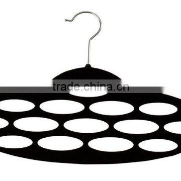 Oval Circles Velvet Flocked Scarf Hanger Organizer photo-5