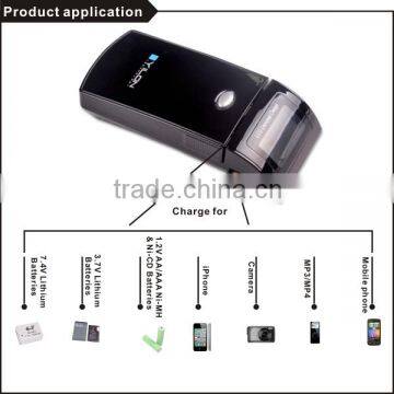 universal battery charger with colorful LCD 7.4v 500ma rechargeable battery aaa