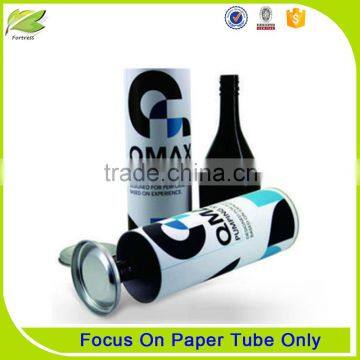 Customized round cardboard luxury wine gift tube