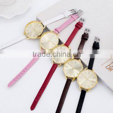 New Models From Doris Watch Big Dial Slim Snakeskin Pattern Leather Band Watch Women Lady Clock Wrist Watch