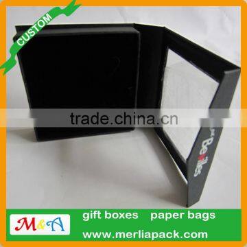Fashion Jewelry Paper Boxes Earring Ring Pendant Clear Window Boxes Custom In China
