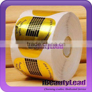 Professional gold nail form 500pcs roll hotsales nail form