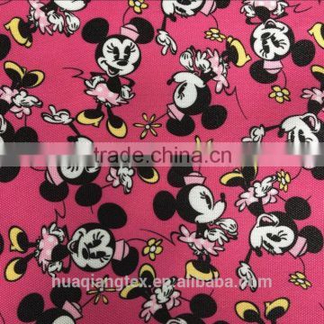 Cute Mickey Minnie Mouse Print Oxford Fabric for School Bag Shopping Bag