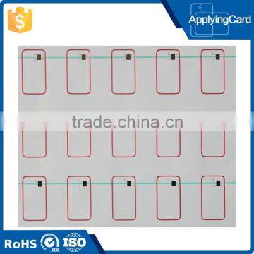 China Factory price Customized Size Plastic RFID Inlay with chips