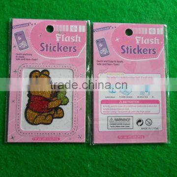 Fancy Vinyl Stickers,decorative Flash Sticker,bear Glitter Sticker photo-2