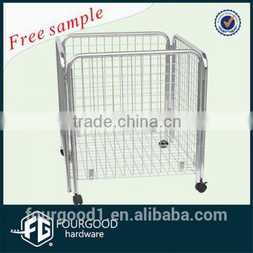 Metal Chrome Wire Display Rack for Supermarket/shopping Basket photo-2