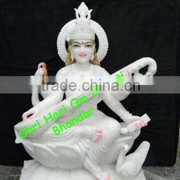 Marble Saraswati mata Idol