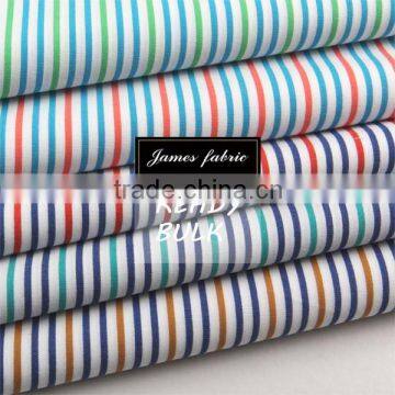 James no Minimum 100% Cotton Spring/Summer Shirting & Dress Fabric, Colorful Carbon Peached Stripe/Check/Plaid Fabric photo-2
